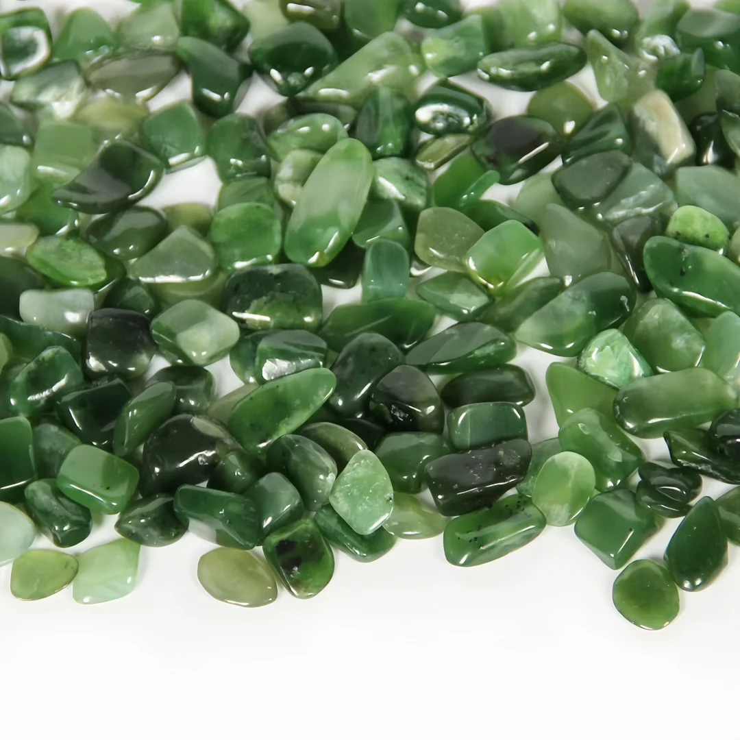 Natural Green Jasper Crystal Chips, Healing Crystals, Aquarium Vase Filler Home Decoration Gravel DIY Handcraft Festival Gift