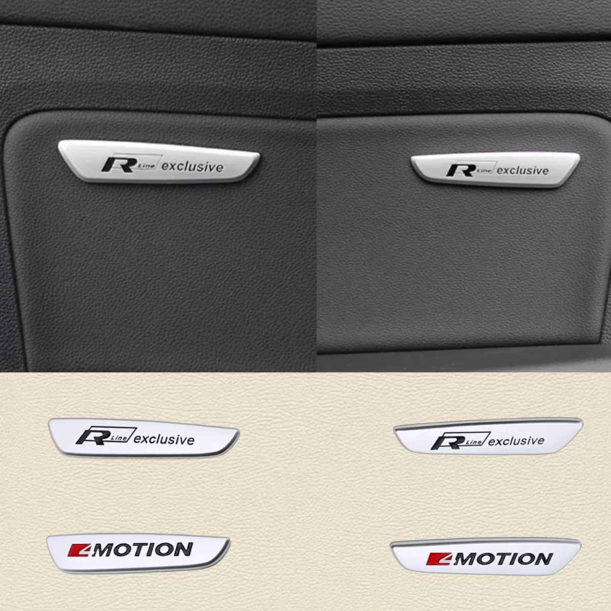 

interior sticker for vw 2pcs rline badge Metal Volkswagen 4MOTION rline tiguan passat badge silver exclusive Door Panel sticker