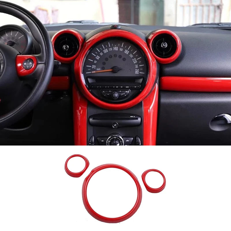 For MINI Cooper S JCW R60 R61 Countryman Car Dashboard Ring Cover Air Vent Decorative Sticker Interior Modification Accessories