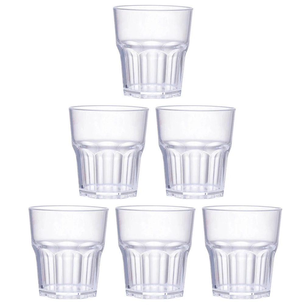 

6 Pcs Acrylic Liquor Cups 35ML Unbreakable Spirits Drinkware Transparent Cocktail Glasses for Home Bar Parties