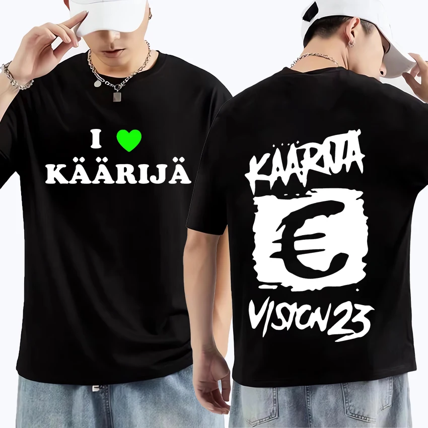 Rapper Käärijä Cha Cha Cha Print T Shirts Men Women High Quality Street Fashion Oversized T-shirts Hip Hop Short Sleeve shirt