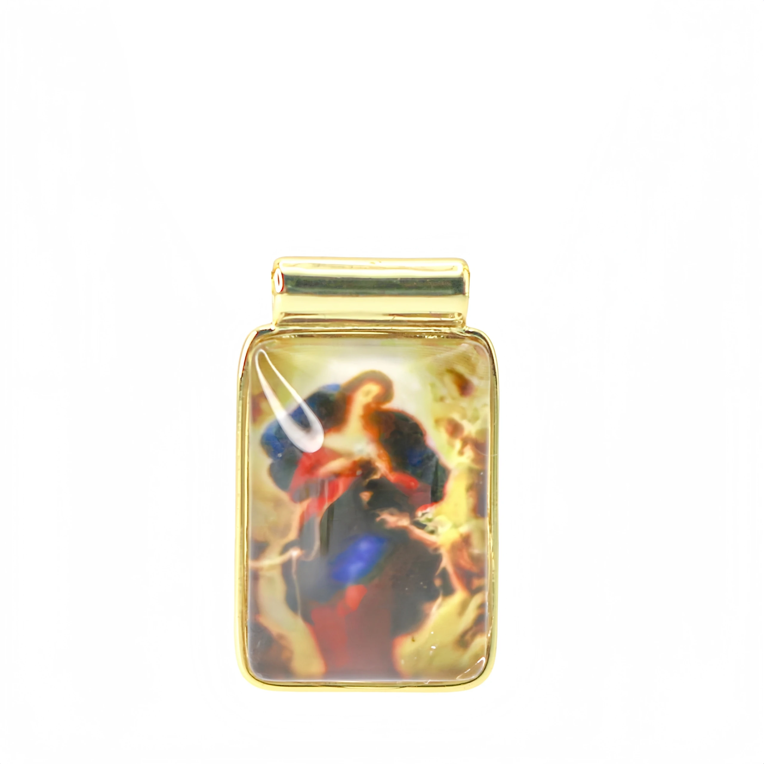 Wholesale Our Lady Undoer of Knots Scapular Necklace Gold Plated Rectangle Religious Pendant Catholic Prayer Jewelry Gift