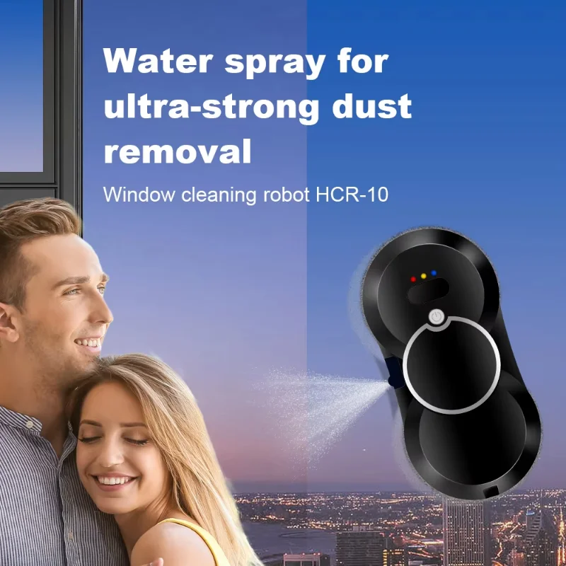 High Quality Window Cleaning Robot Glass Cleaning Robot with Water Spray Function and 10 Mops