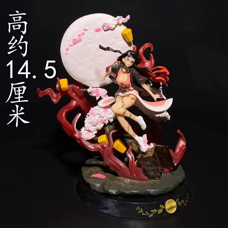 Demon Slayer Mini Bloody Nezuko Anime Figure Statue Desktop Ornament Creative Birthday Gift Home Collectible Decor Toy