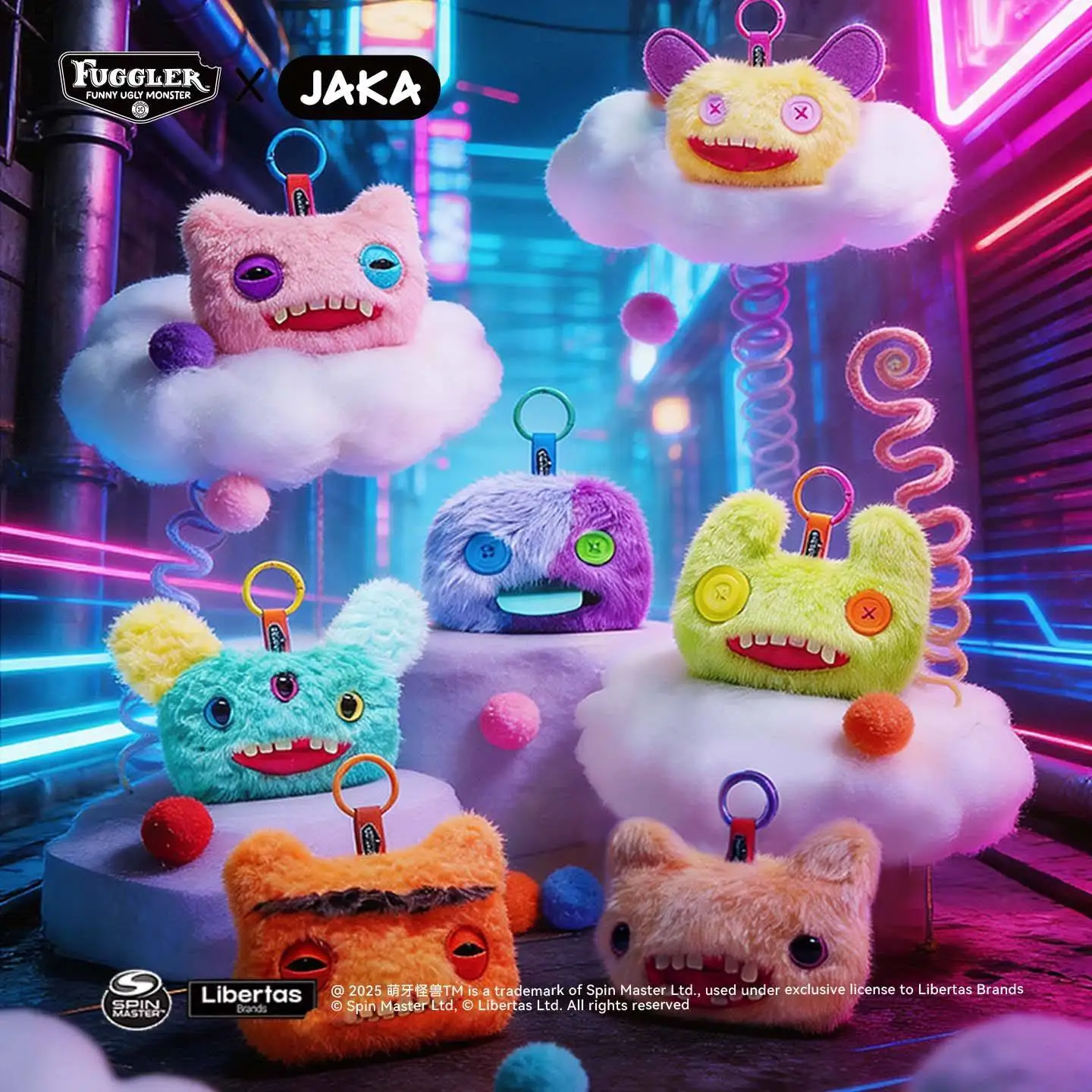 Monedero de Peluche Original de Fuggler, Divertido Monstruo Feo, Llavero de la Serie Lab Escape Plan, Muñeco de Dibujos Animados Kawaii, Accesorios de Juguete, Regalos