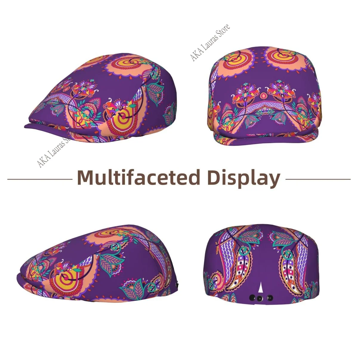 Newsboy Cap Luxurious Embroidery Patterns Vintage Casual Cap Berets Visor Gatsby Flat Ivy Hat Elegant Men's Beret