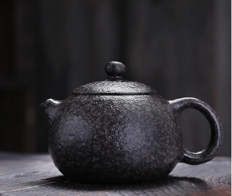 200ML xishi stone teapot chinese style stone teapot retro kung fu stoneware grab pot tea making device teapot