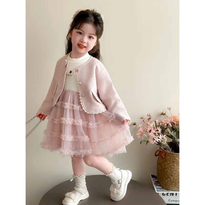 

Girls Dress Suit Spring and Autumn Clothes2025New Fashionable Children's Dress Princess Dress for Baby Girls