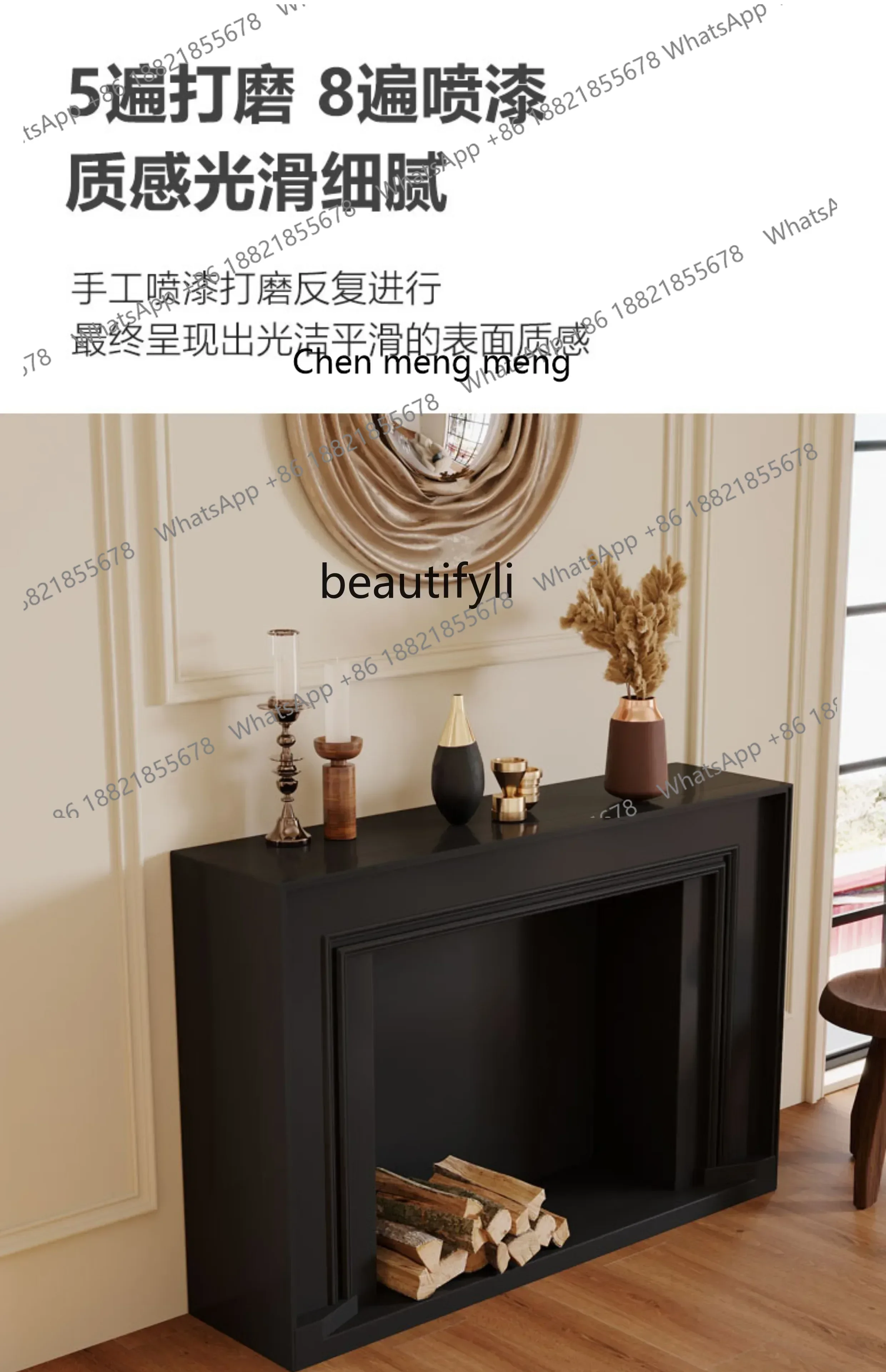 D178 벽난로 장식 캐비닛 거실 현관 캐비닛 사진 배경 벽 미국식 캐비닛 북유럽 스타일 모형 벽난로