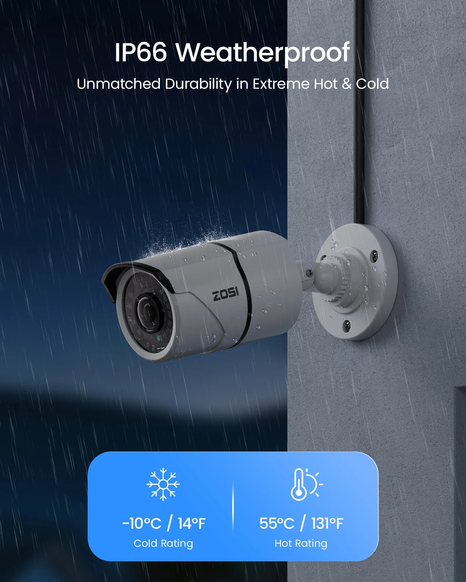 ZOSI 2MP 1080p Security Camera 4-in-1 TVI/CVI/AHD/CVBS Bullet Metal Camera Work for 960H/720P/1080P Analog Surveillance CCTV DVR