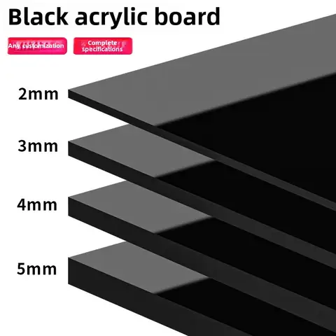 Mirror Light Black Acrylic Board Can Reflect Sheet Methacrylate Plate Custom DIY Craft Project Sign Table Number Sign