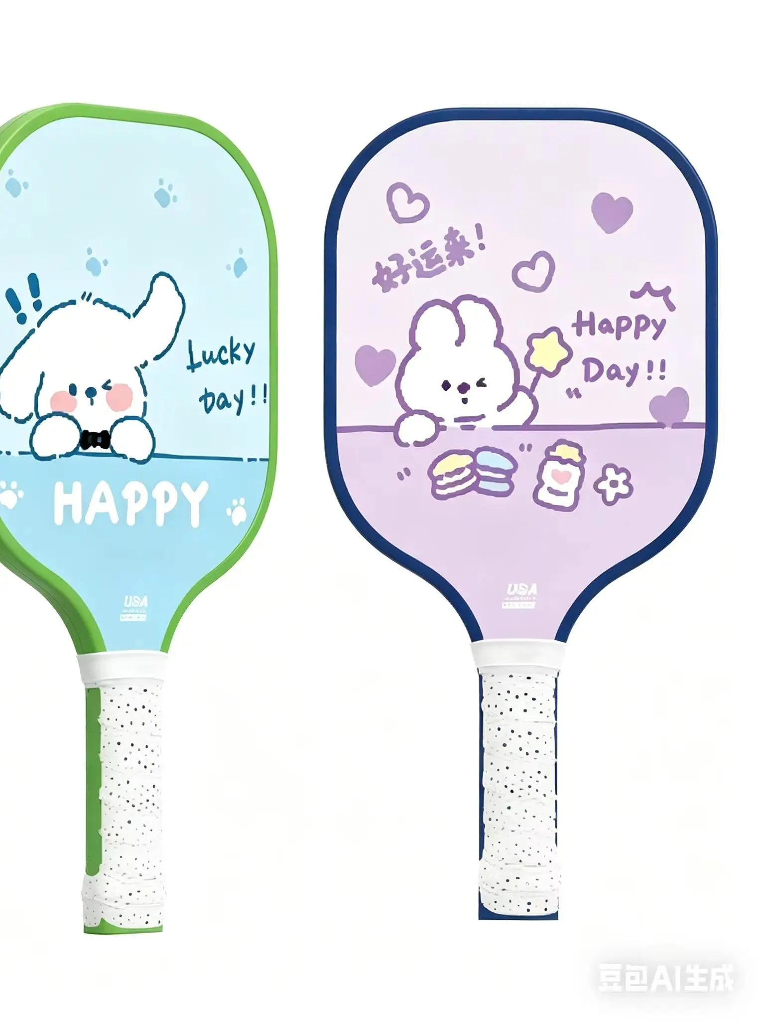

Children's racket set with bright colors and easy to pick up weight