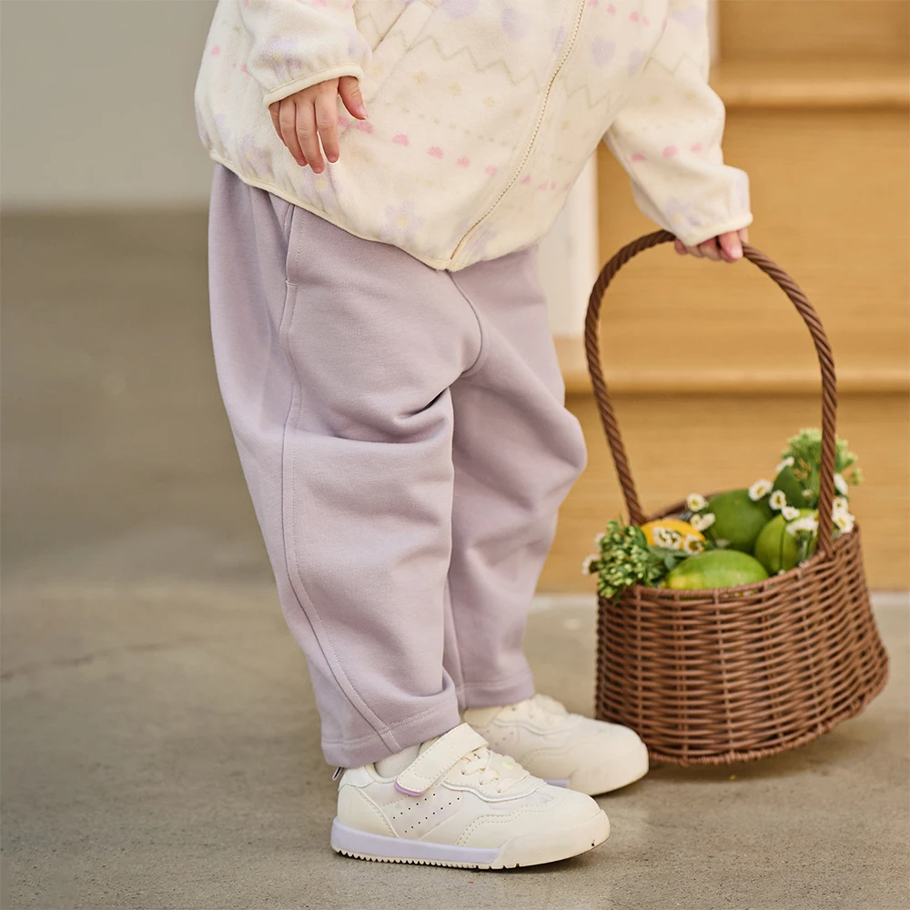 Dave Bella Girls Casual Knitted Pants Children Clothes Spring Autumn Baby Cotton Trousers Elastic Waist Outdoor Sports DB1260452
