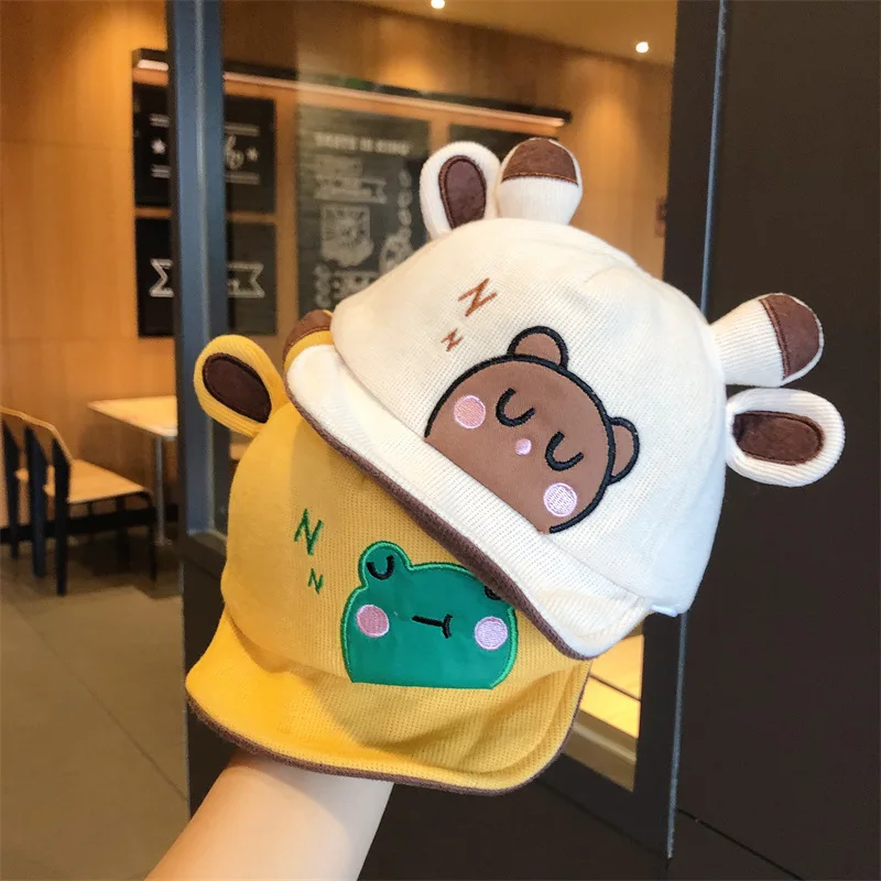 Baby Hats Cartoon Adjustable Kids Baseball Caps Spring Summer Outdoor Toddler Boys Girls Sun Hat Cotton Cute Soft Peaked Cap