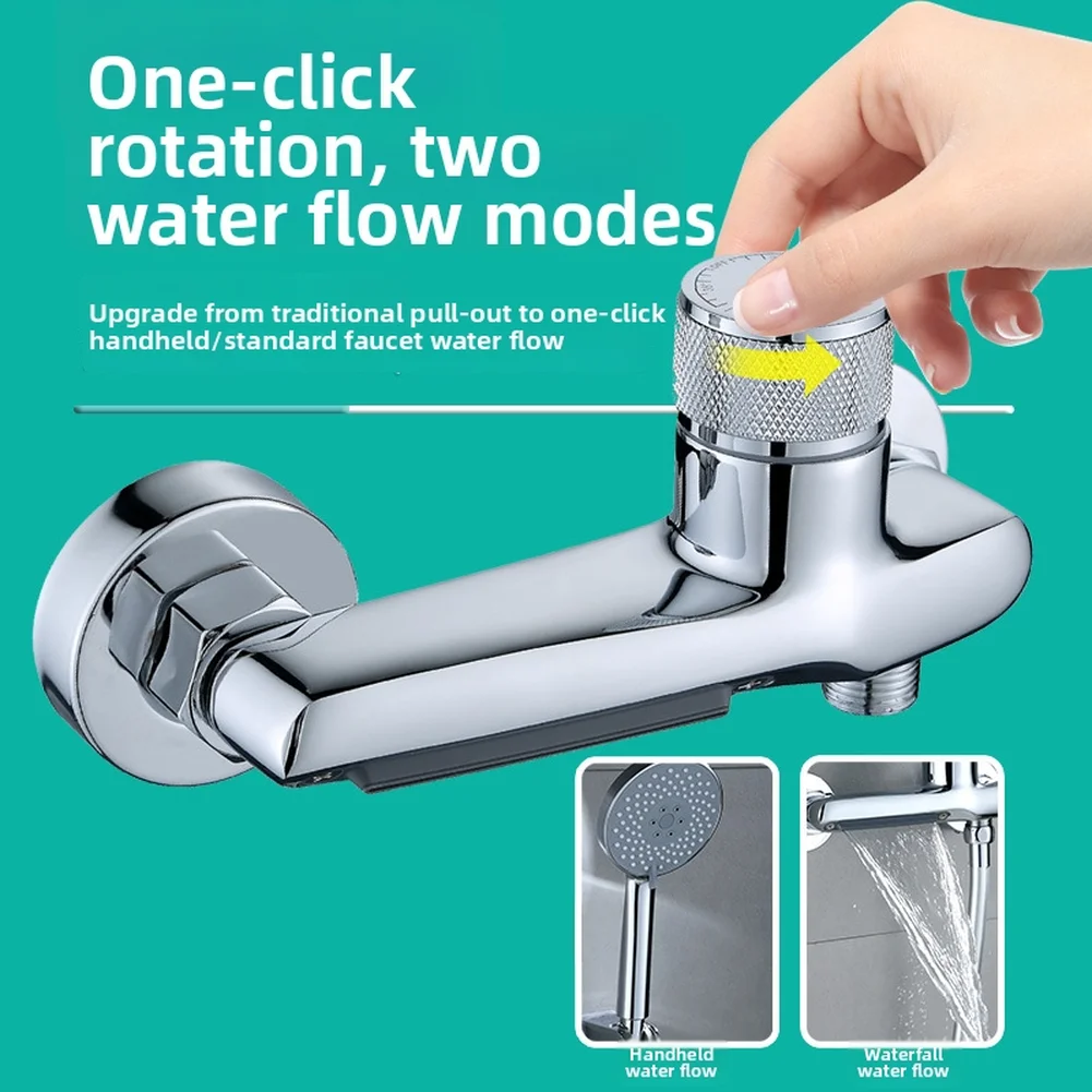 Bathroom Bathtub Faucet with Hot Cold Mixing Valve and Showerhead Switch for 130-170mm Adjustable Hole Spacing