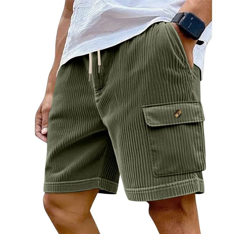 Pantalones cortos de pana para hombre americano, holgados, para las cuatro estaciones, Hip Hop, informales, deportivos, para correr