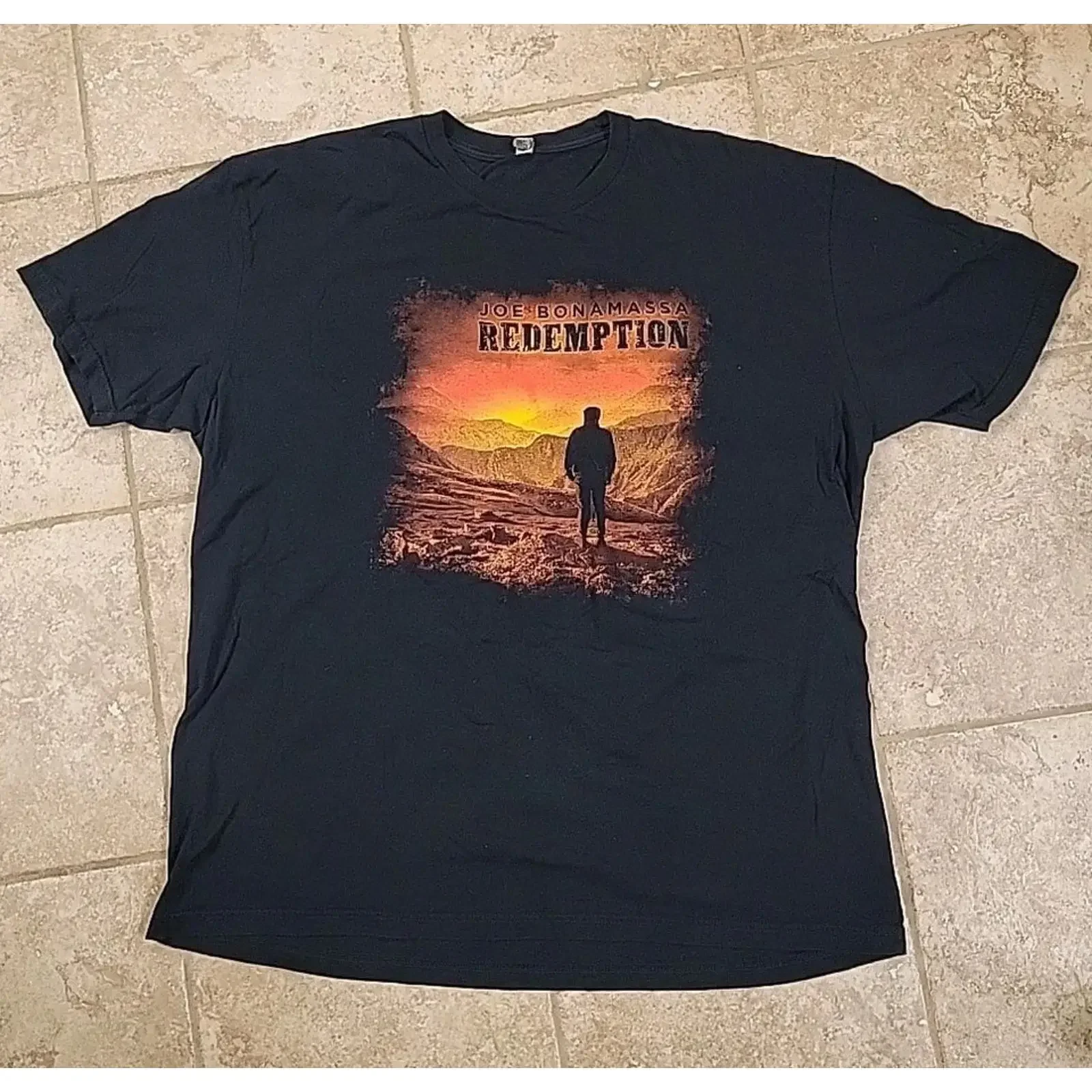 T-shirt de concert Joe Bonamassa Redemption pour homme, taille XXL, image 1 sur 3, style vintage délavé, haut tendance pour tous les jours, doux, unisexe