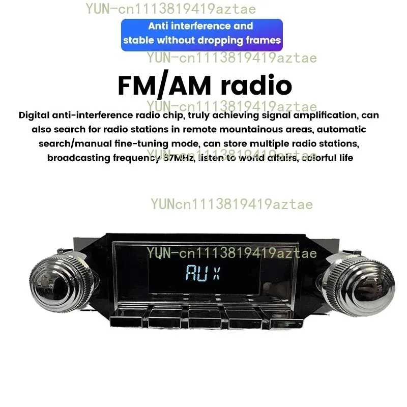 Portable Car Radio MP3, Stereo Player for Ford and Mercedes-Benz Models with USB and AUX Ports