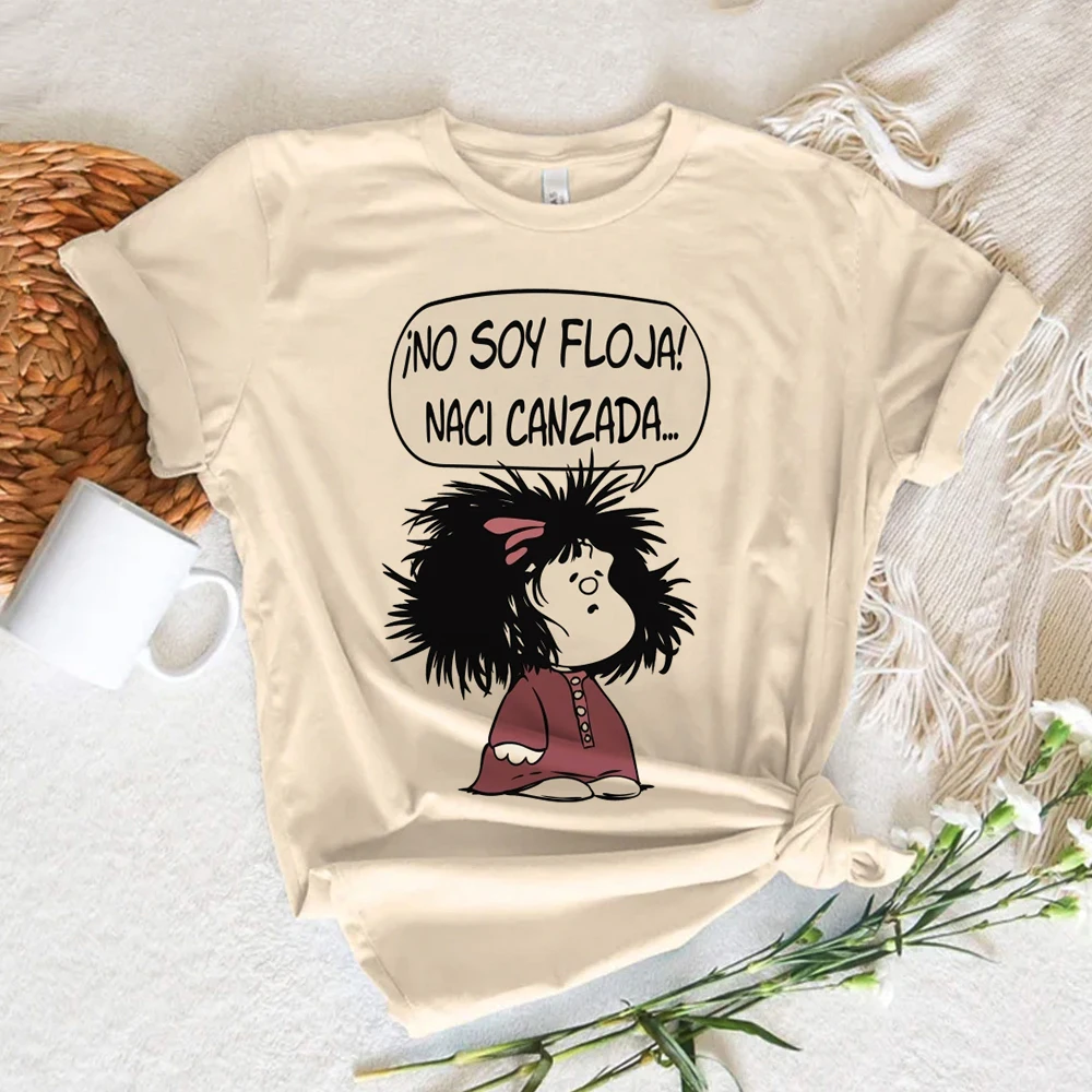 

Женская футболка Mafalda, женская модель, комикс, y2k манга, уличная одежда