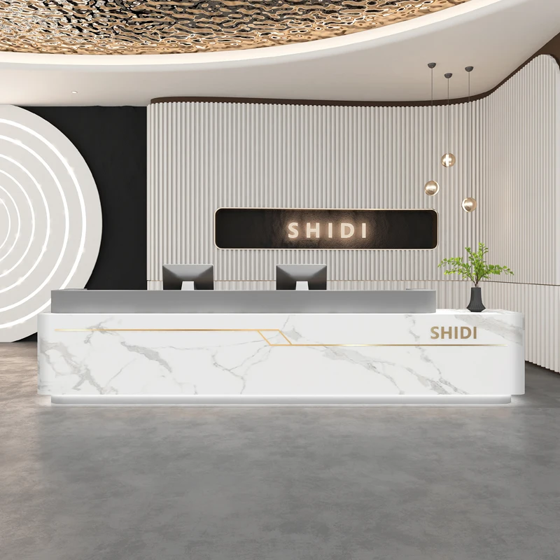 Meuble de Réception Moderne sur Pied, Pupitre, Accessoires de Restaurant