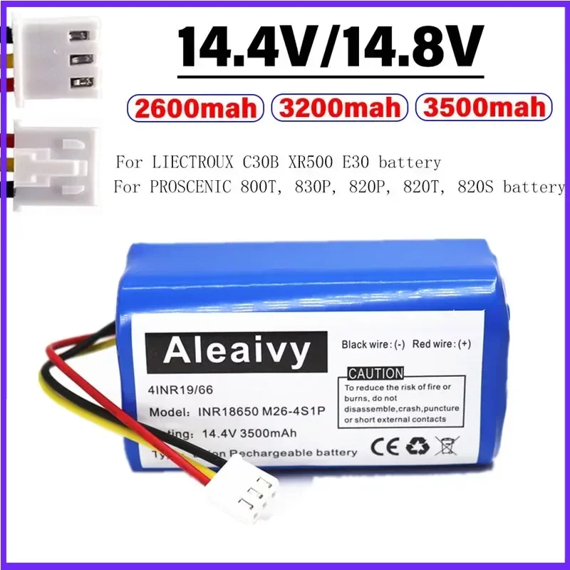 14.4V/14.8V 3.5Ah 18650 li-ion battery For LIECTROUX C30B XR500 E30 For PROSCENIC 800T 830P 820P 820T 820S Robot Vacuum Cleaner