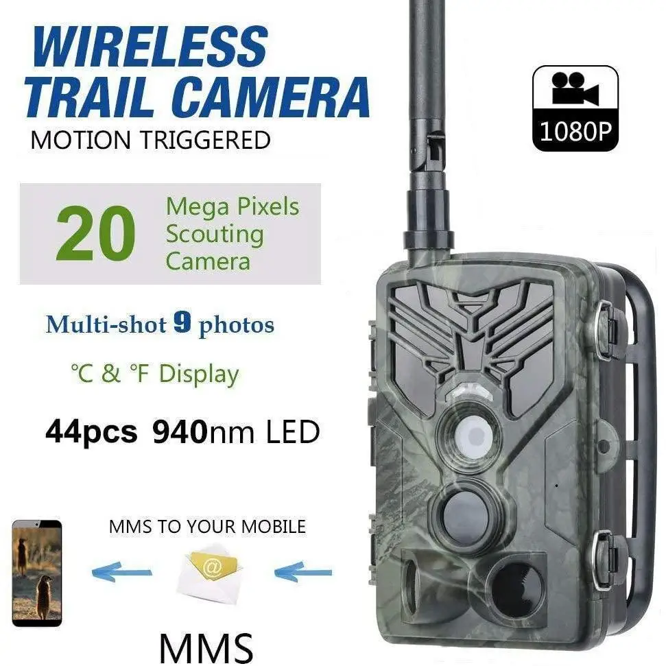 

Outdoor Hunting Camera 2g Mms Sms Gsm 20mp 1080p Infrared Wireless Cellular Mobile Night Vision Wildlife Hunting Camera Hc810m