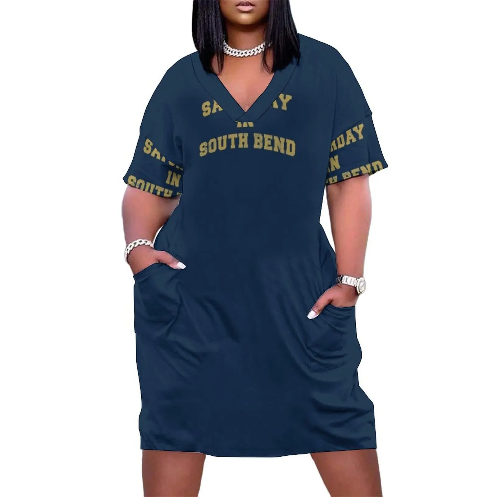 

Saturday in South Bend IN Football Tailgating Fan Loose Pocket Dress summer dress womens 2025 prom dress