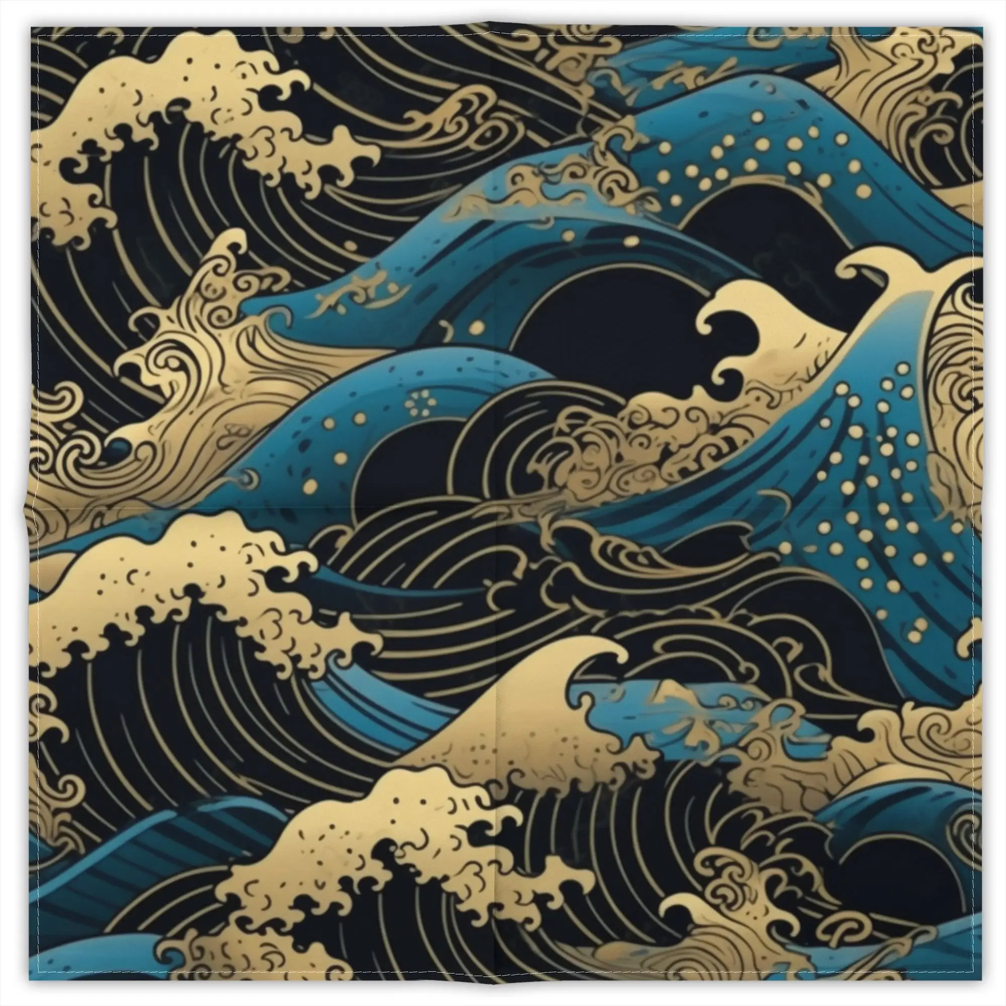 lenco-quadrado-decorativo-de-poliester-estampado-com-a-grande-onda-japonesa-de-kanagawa-para-uso-diario