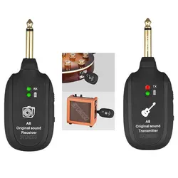 Musical Instrument Accessories UHF Guitar Wireless System Transmitter Receiver Built-in Rechargeable Wireless Guitar Transmitter