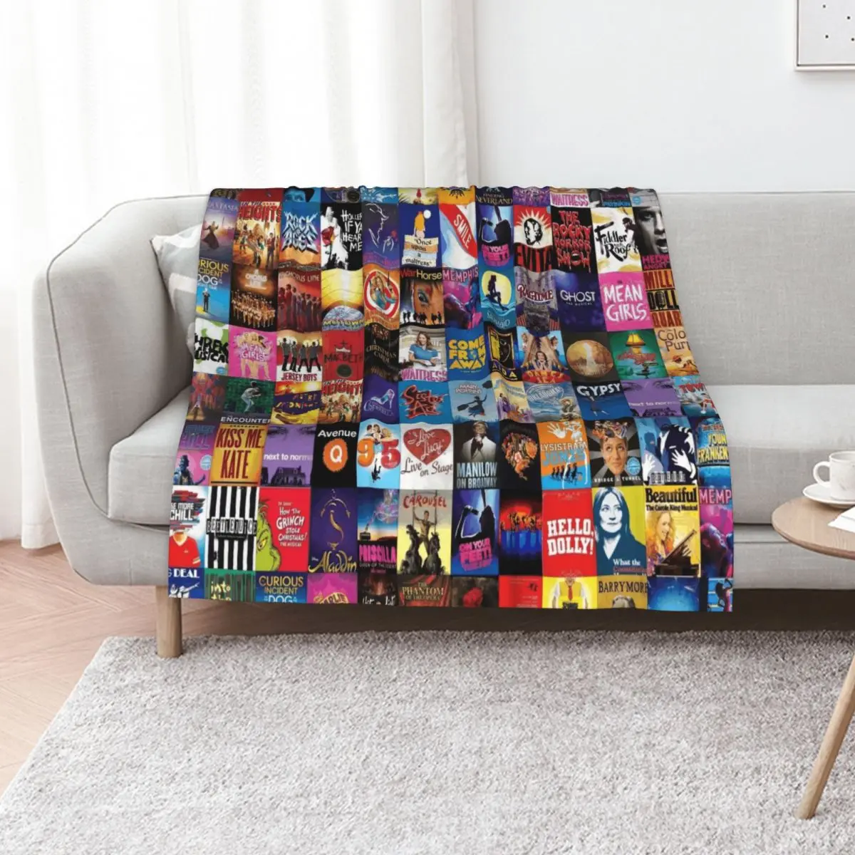 

Broadway Theater Throw Blanket Plaid on the sofa Thermals For Travel for babies Personalized Gift Blankets