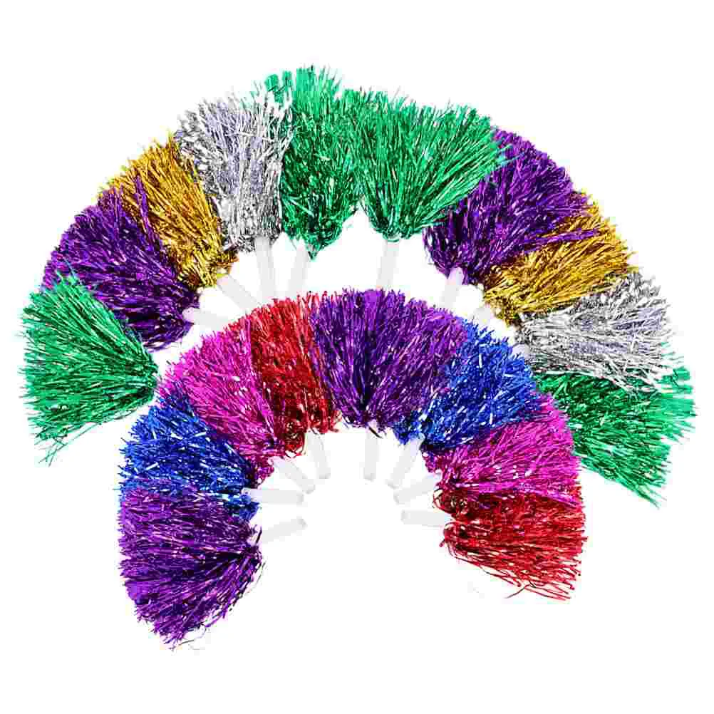 18 Pcs Hand Stick to Shake Bouquet Portable Cheerleading Props Pom Poms Compact