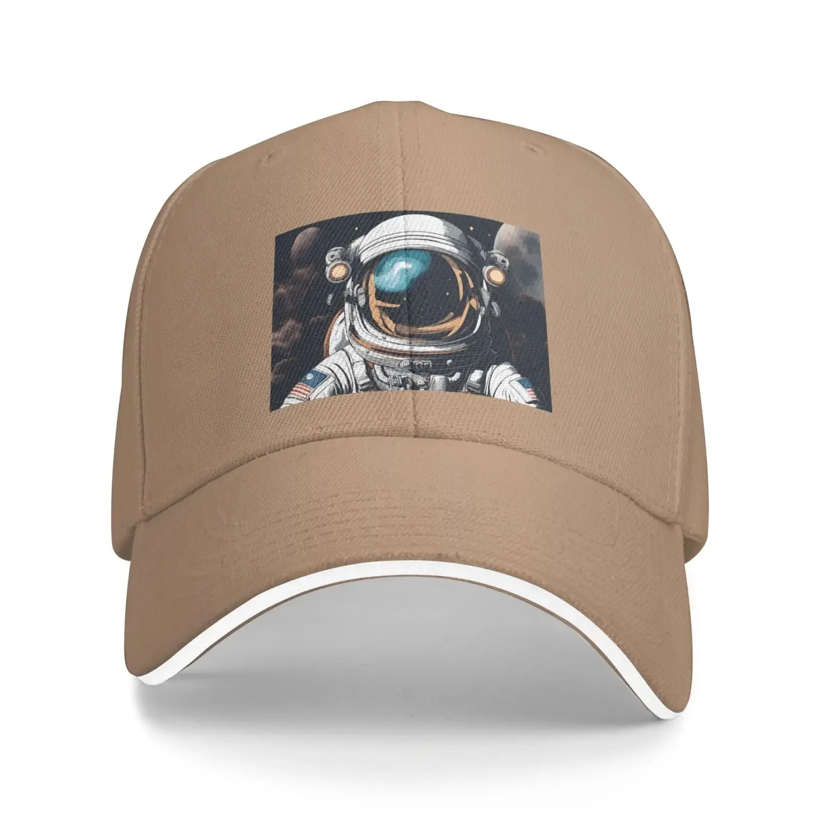 Air Astronaut Prints Unisex Baseball Cap Summer Breathable Beach Hats Fit Men Adjustable Hat