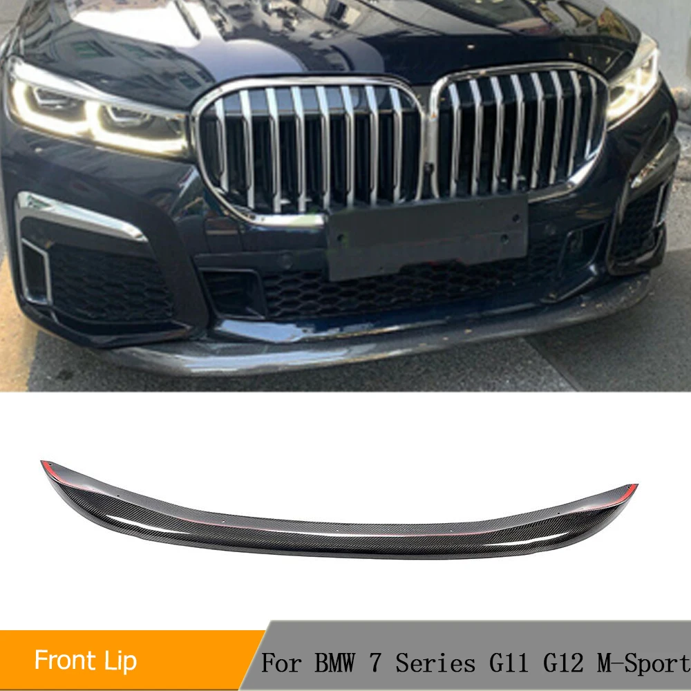 

Автомобильный передний бампер, спойлер, разветвители для BMW 7 серии G11 G12 M Sport 2019 2020, защита переднего бампера, подбородок, губа из углеродного волокна