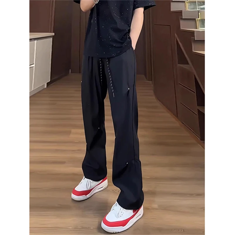 

Rivet Design Men's Summer Straight Leggings Folded Soldier Pants Qui Dry Drapey Feel American Vibe Sle Casual Leisure Tro...