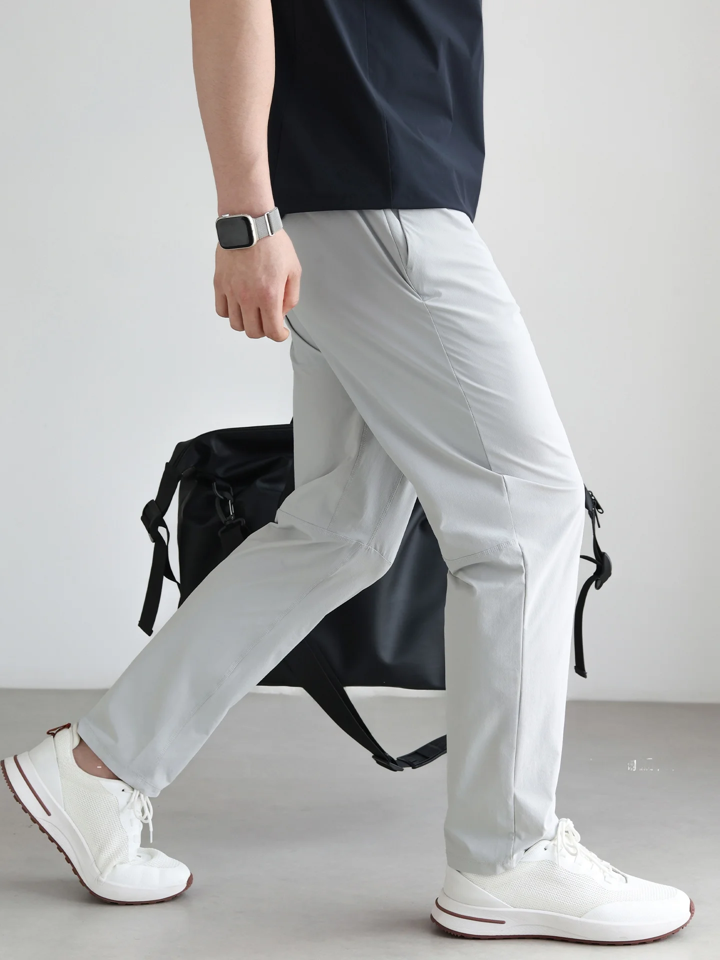 Lightweight Breathable Quick-Dry Cool Feeling Men's Casual Pants Summer Outdoor Running Soft  Straight Leg Pants