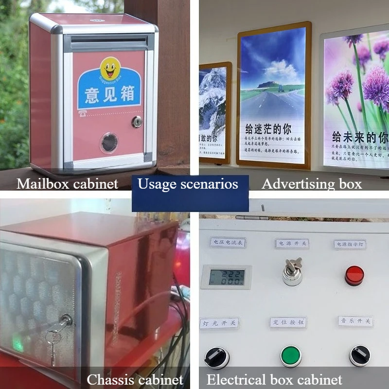 Fingerprint Lock for Ad Box Light Box with Plum Blossom Hole Retractable Press Mini Lock