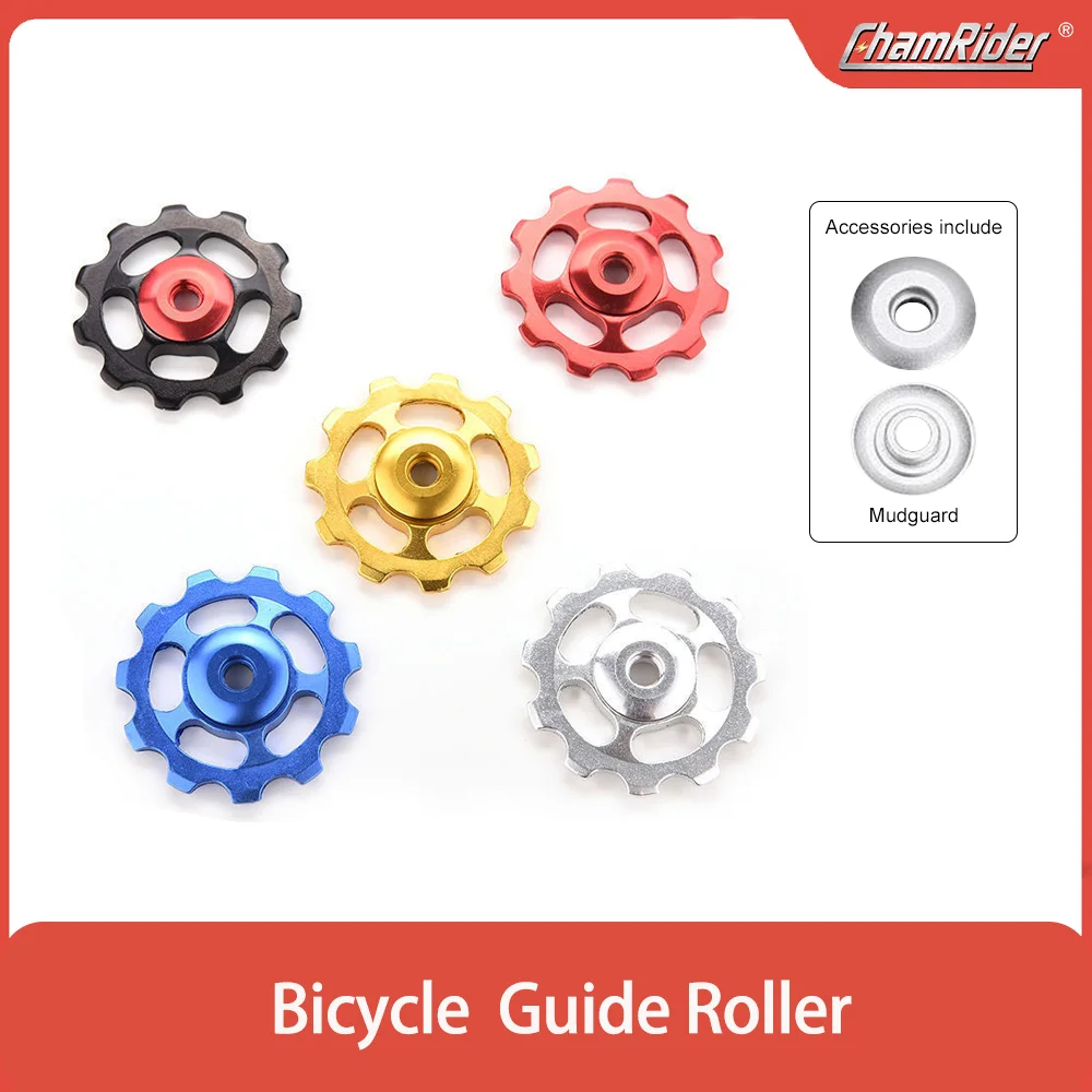 ChamRider Bicycle Rear Transmission Aluminum Alloy 11T Rear Steering Wheel Pulley CNC Road Bicycle Guide Roller