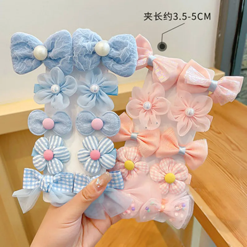 Bow Knot Hair Clip Fabric Flower Princess Baby Girl Bangle Children's Hair Accessories No Harm To Fragments Romantic Mesh