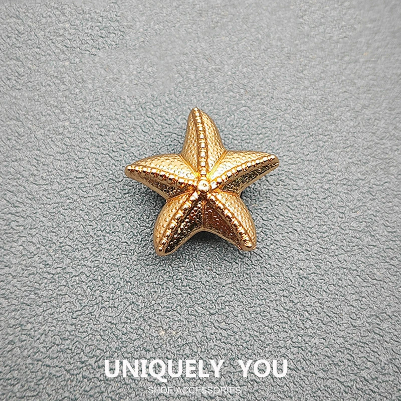 سحر الأحذية المعدنية Starfish Conch Pearl Fashion Accessories للأحذية المتقاطعة