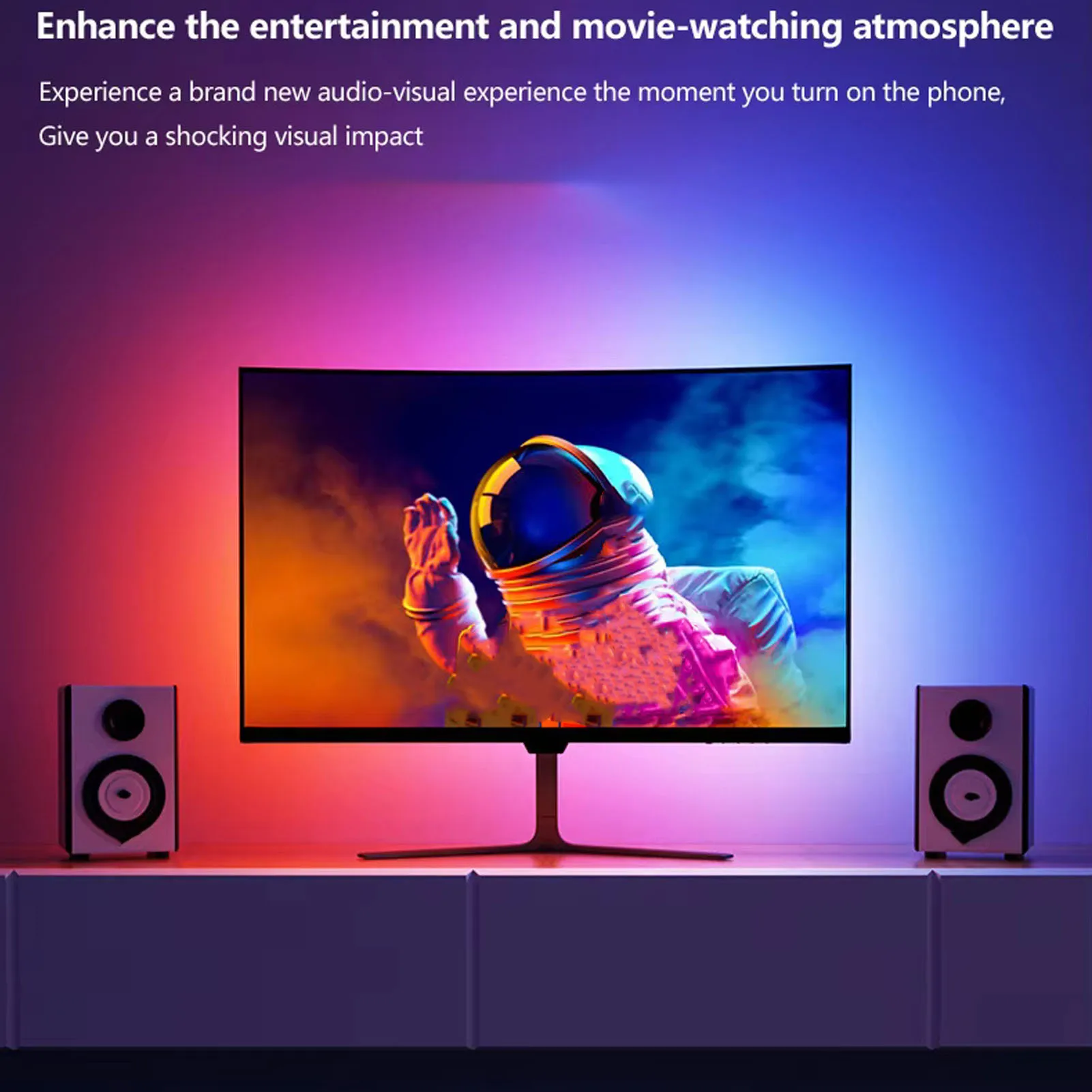 

Светодиодная лента компьютера RGB 54 светодиода Синхронизация экрана 5 В USB Компьютерная лента окружающего освещения для 24-дюймового дисплея Светодиодная лента