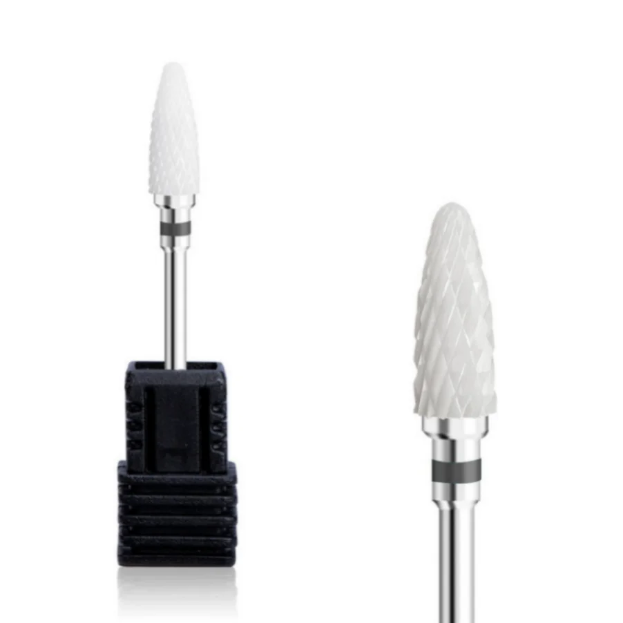 Punta a fiamma 3/32 punte per trapano per unghie in carburo Manicure Burr rimuovi accessori per fresa elettrica in Gel