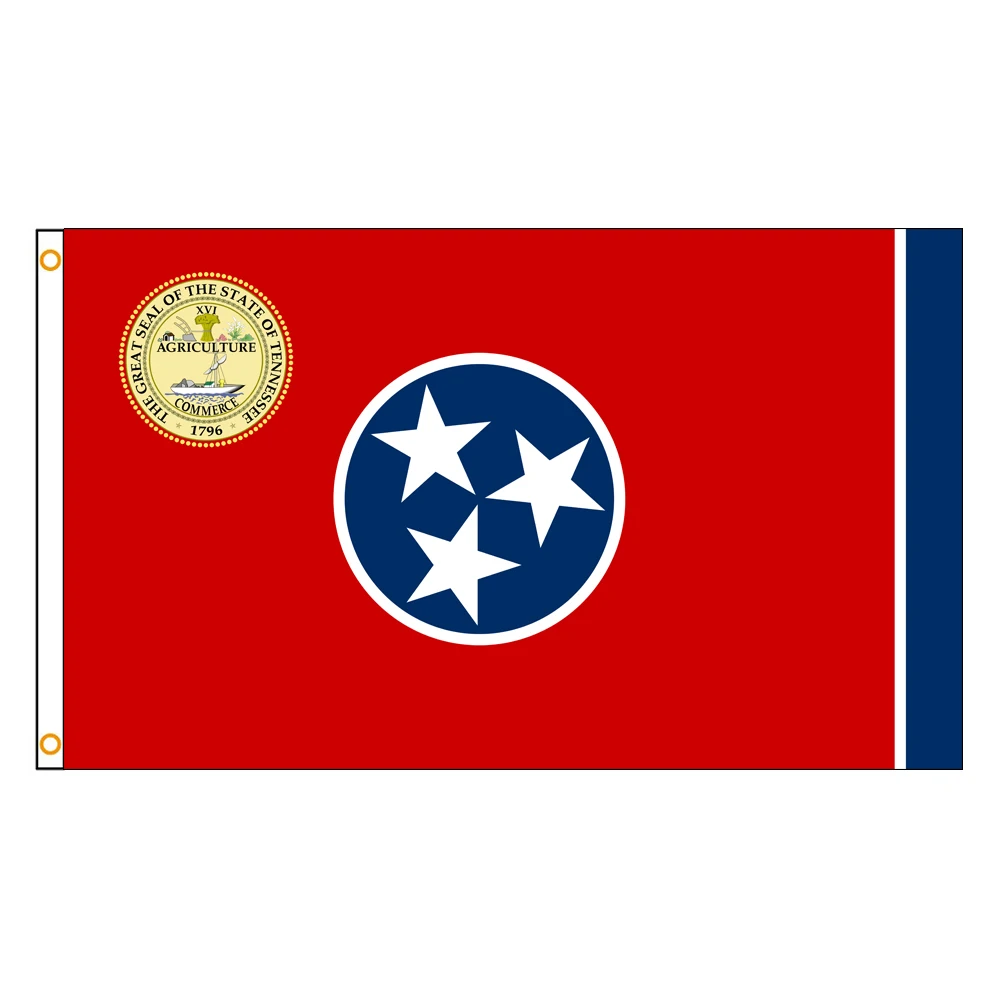 3x5 Ft Tennessee Flag Vivid Color and Fade proof a state of the United States Flags Polyester with Brass Grommets 3 X 5 Ft