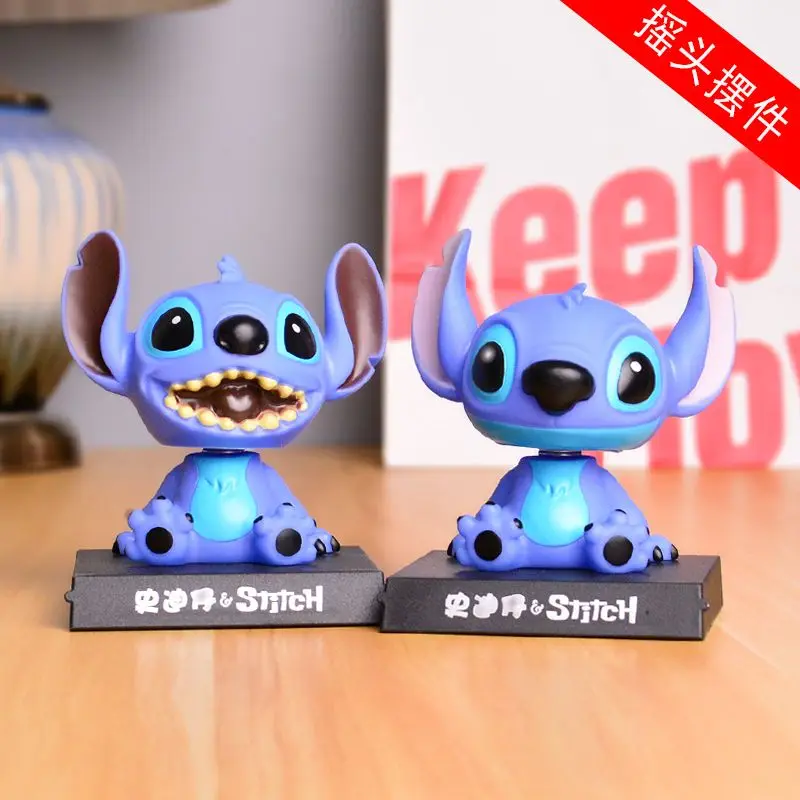 Disney Stitch Cartoon Animation Creative Car Bobblehead Ornament Internet Celebrity decorazione d'interni figura regalo di compleanno