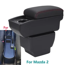 For MAZDA 2 Armrest Box For MAZDA 2 Demio Car Armrest Auto Storage Box Dedicated Retrofit Parts Interior Details Car Accessories