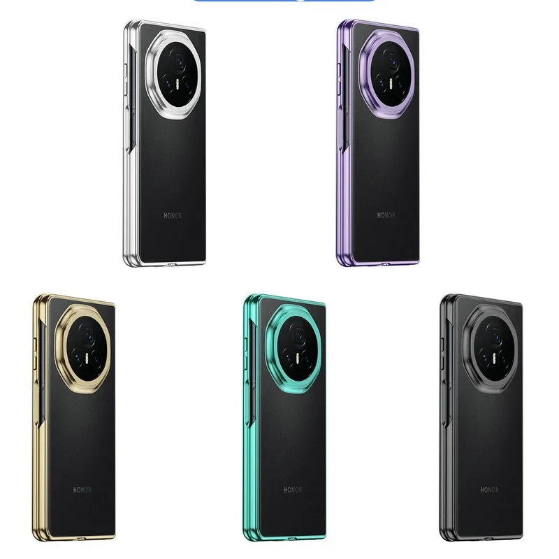 حافظة كمبيوتر صلبة شفافة عالية الدقة لهاتف Honor Magic V3، حافظة كمبيوتر صلبة رفيعة للغاية مطلية بالكروم لهاتف Honor Magic V3 #2