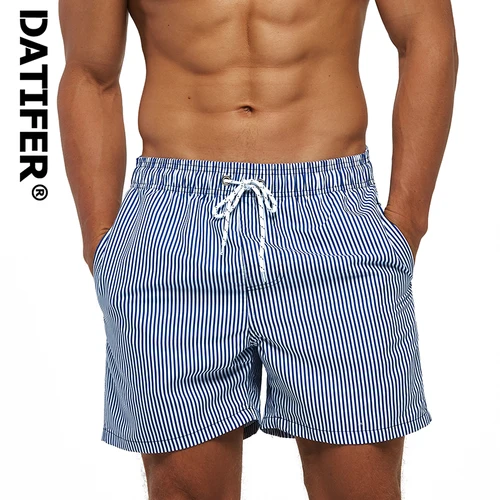 DATIFER, pantalones cortos con estampado de playa para hombre, traje de baño para surfear, bañadores de entrenamiento físico, ropa deportiva masculina con pantalones con bolsillos