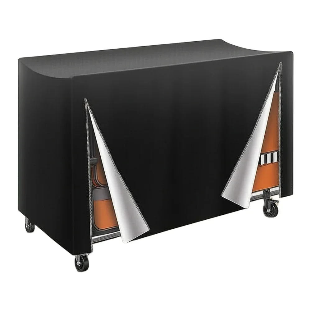 Waterproof Folding Chair Rack Cover for VEVOR Made of 210D Oxford Cloth with Windproof Drawstring and Dual Zipper Design