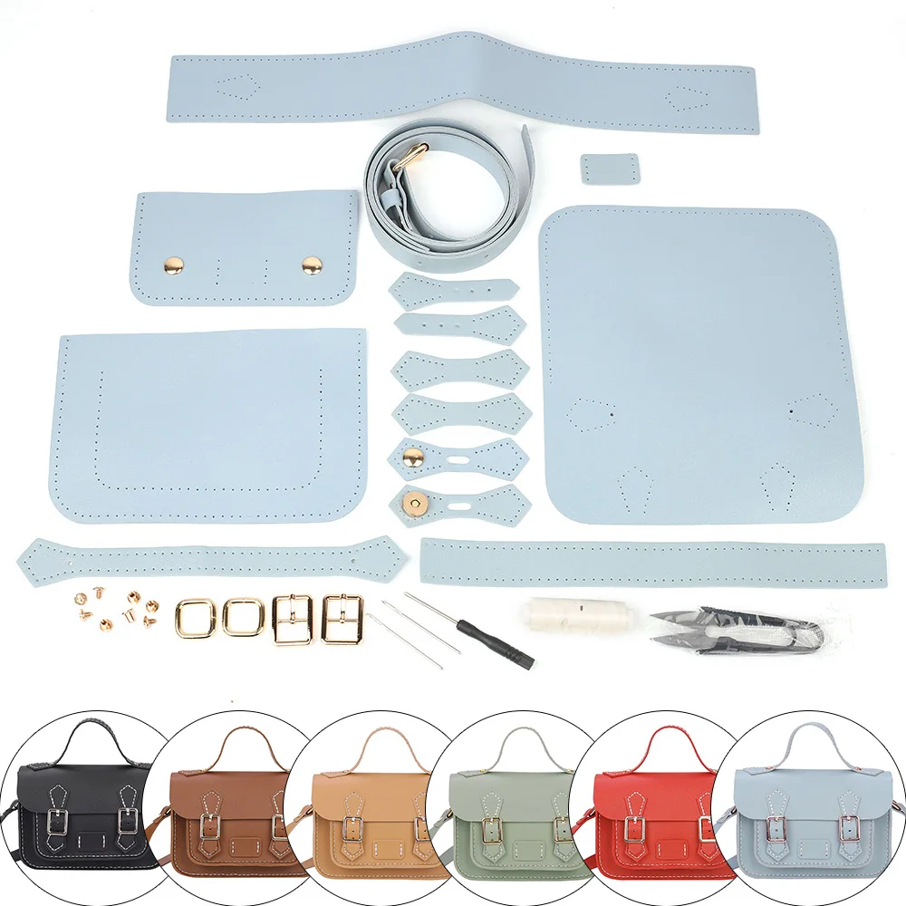 DIY Leather Retro Handbag Set DIY Handmade Cambridge Bag Woman Shoulder Bag Handcraft Sewing Accessories