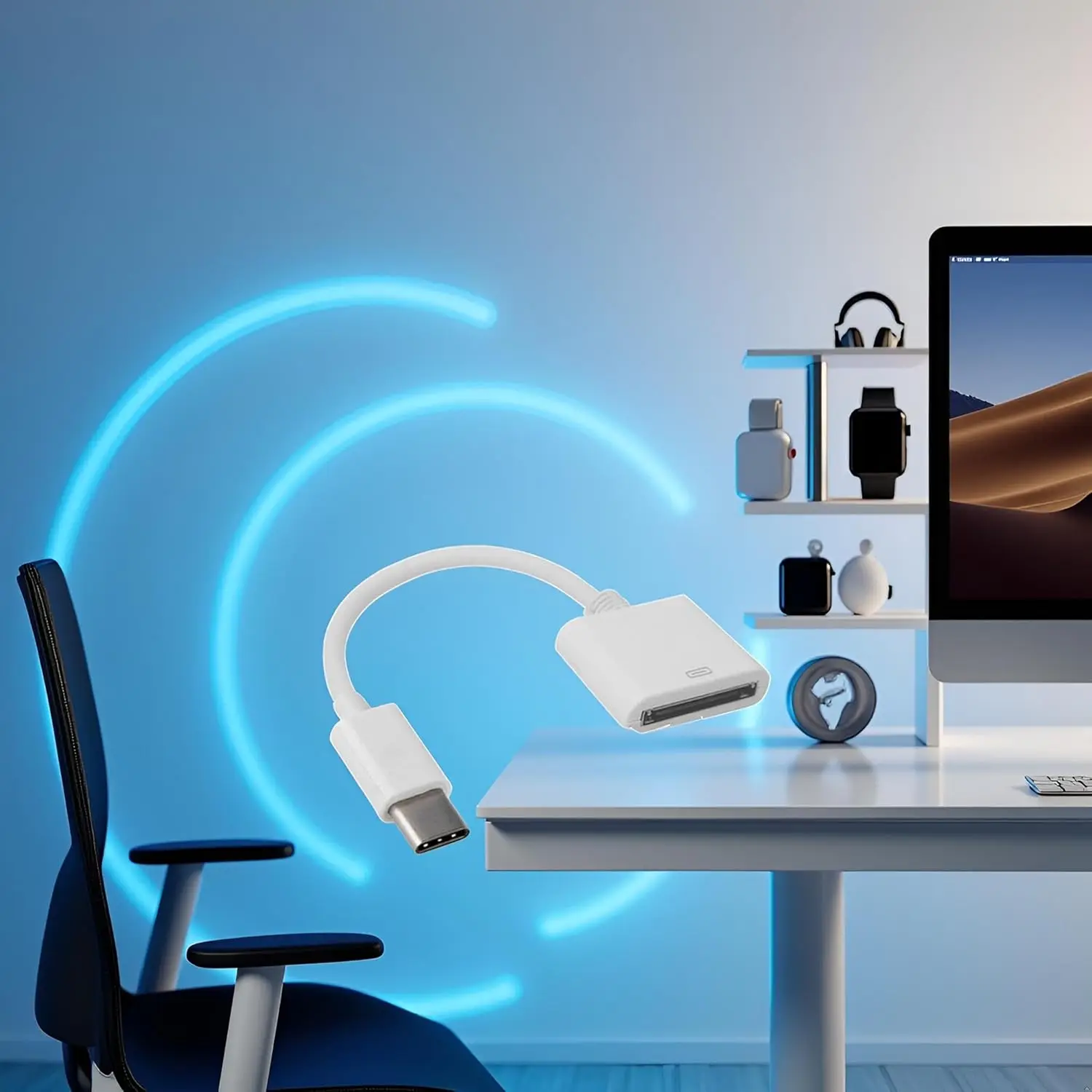 Adapter USB-C (Type-C) z żeńskim złączem 30-pin Apple na USB 3.1, kabel synchronizacyjny i ładowania, adaptery OTG do telefonów komórkowych, akcesoria do kabli USB. — zdjęcie produktu 6