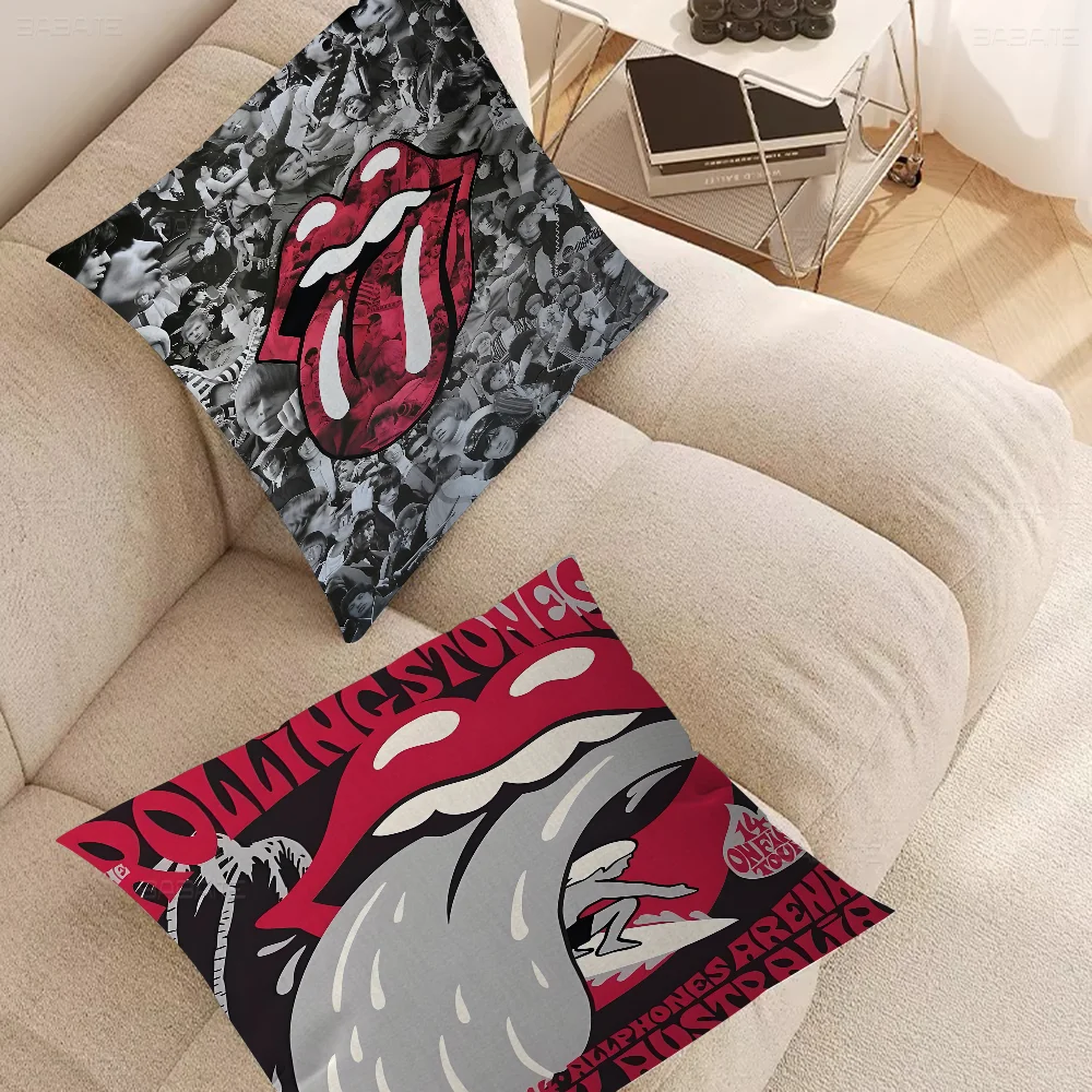 R-RollingS-S-Stones Hot Band Pillow Gift Home Office Decoration Bedroom Sofa Car Cushion Cover case 45x45